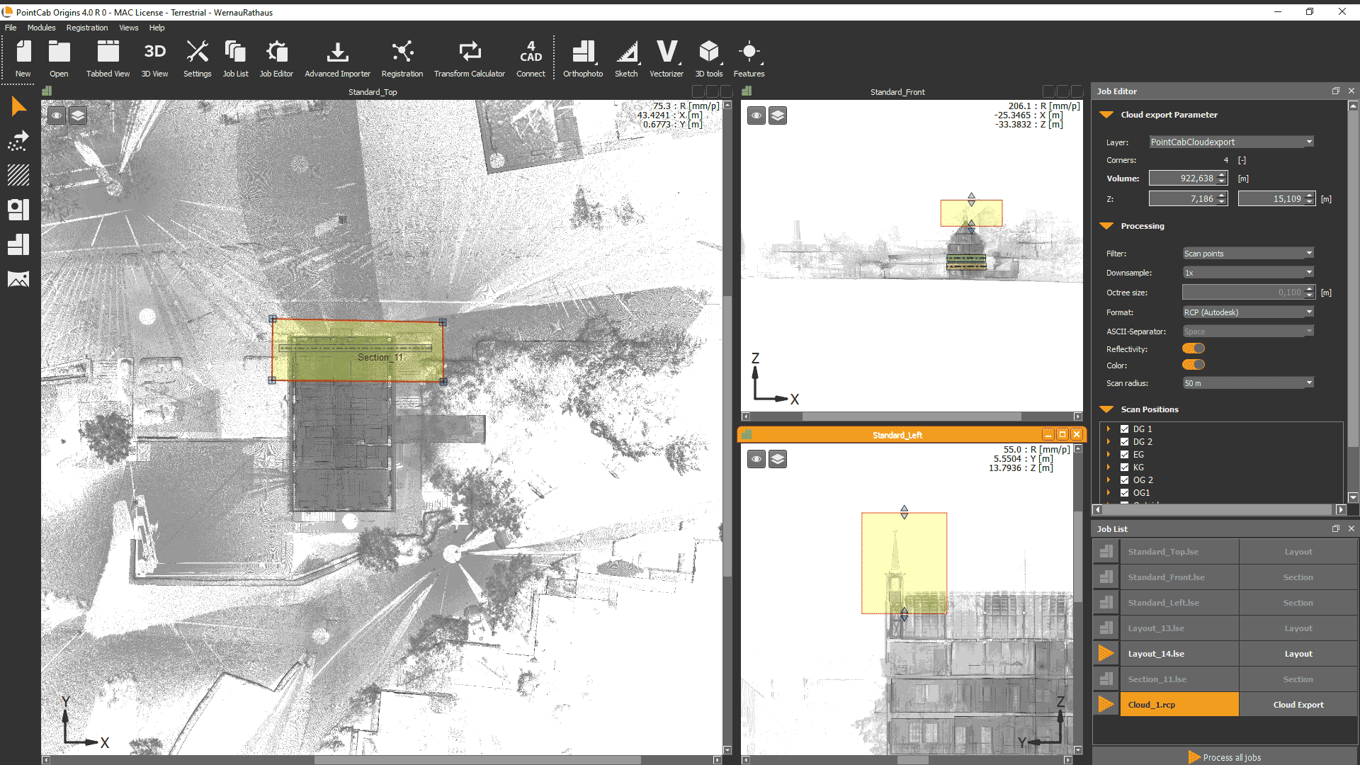 Point Cloud Export - Pointcab