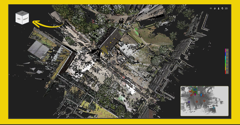 Cube Navigation in 3D Point Cloud View