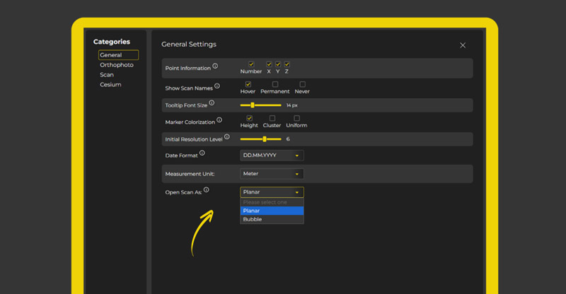 New Default Setting: Choose between Pano or Bubble View