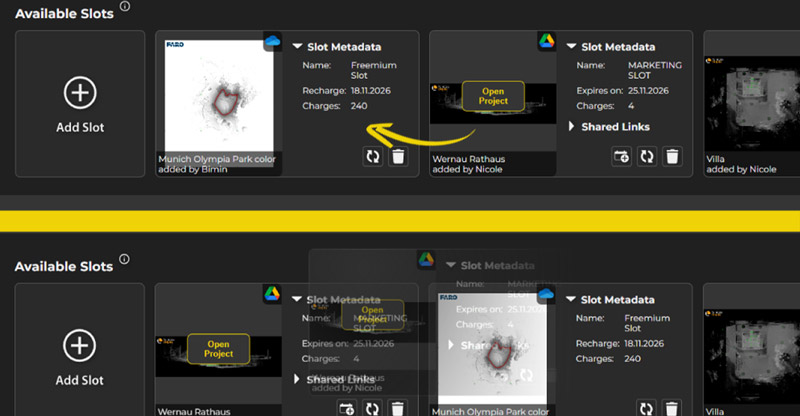 Option to re-arrange Slots